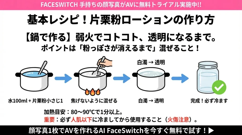 片栗粉ローション 作り方