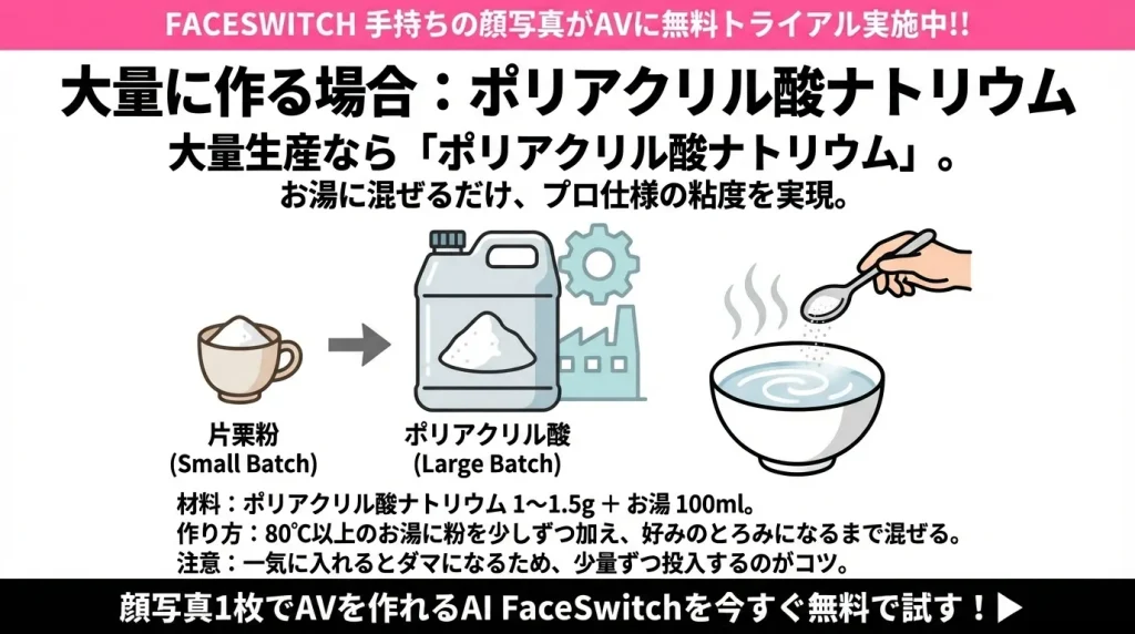 片栗粉ローション 大量